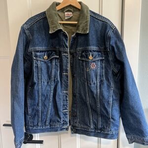 Vintage Disney Store Winnie The Pooh Embroidered Denim Jacket Women's Large